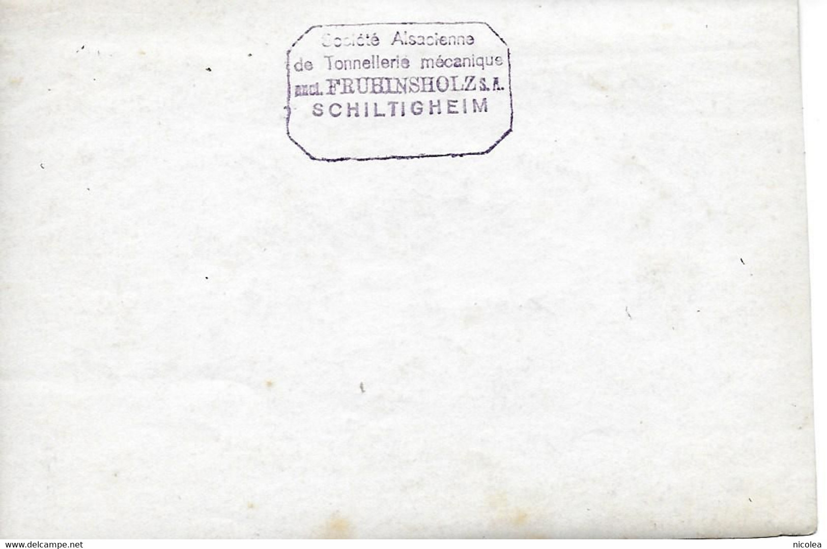 67 - Bas Rhin - Schiltigheim -  Frühinsholz - Société Alsacienne De Tonnellerie Mécanique Rare Photo Ancienne Originale - Schiltigheim