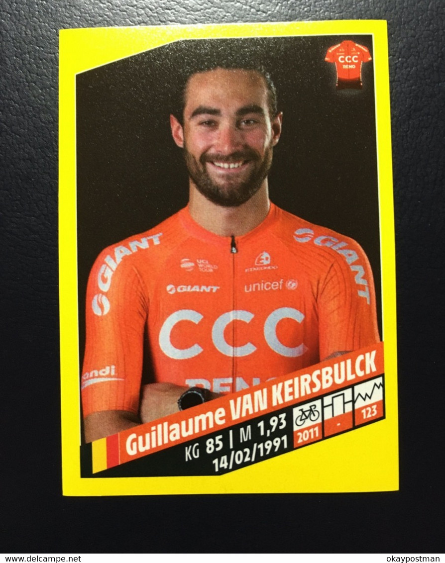 TOUR DE FRANCE 2019 - PANINI - No. 88 - GUILLAUME VAN KEIRSBULCK - Edizione Francese