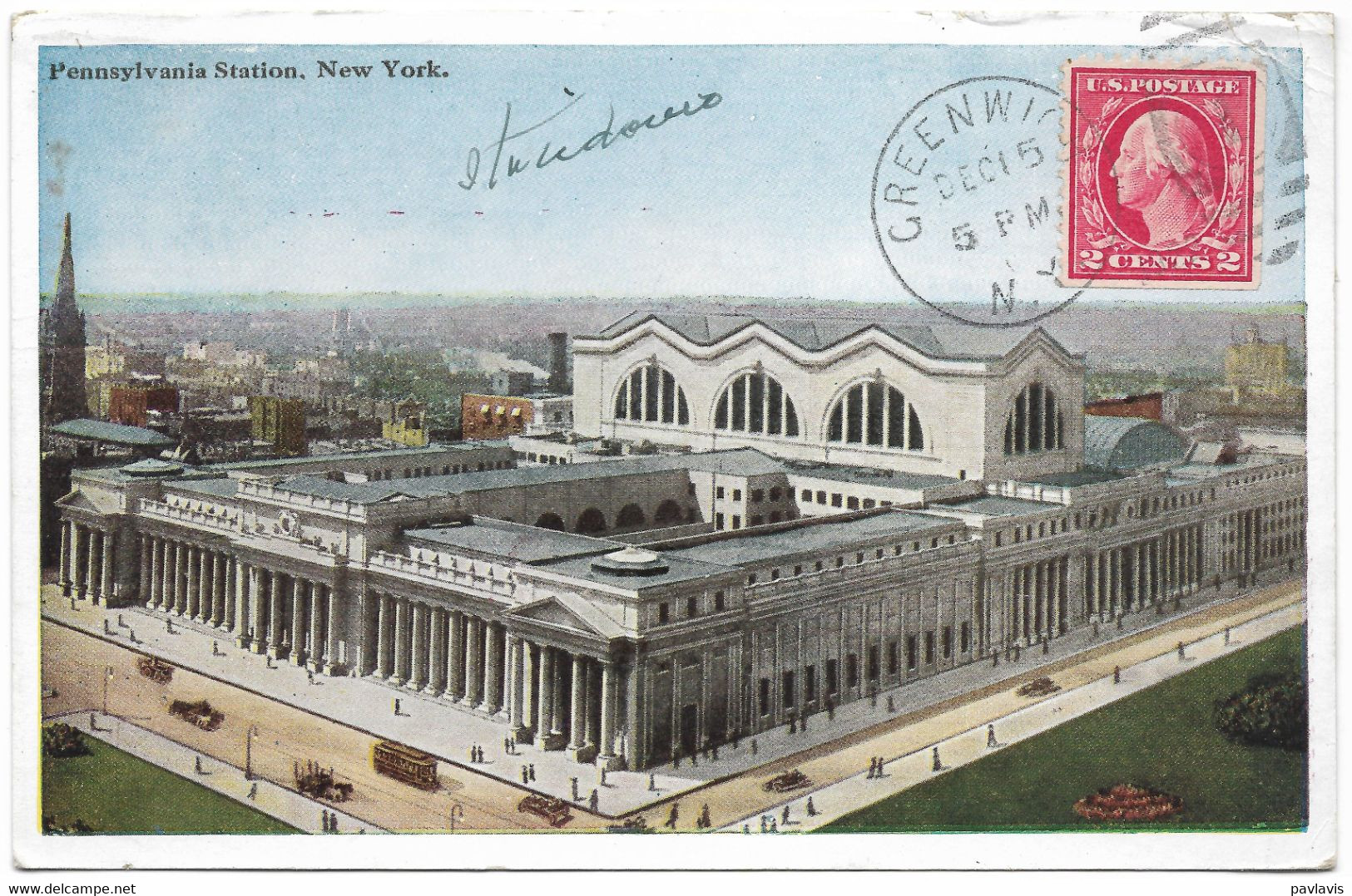 New York – Pensylvania Station – Greenwich – A Stamp 2 Cents – Year 1922 - Transports