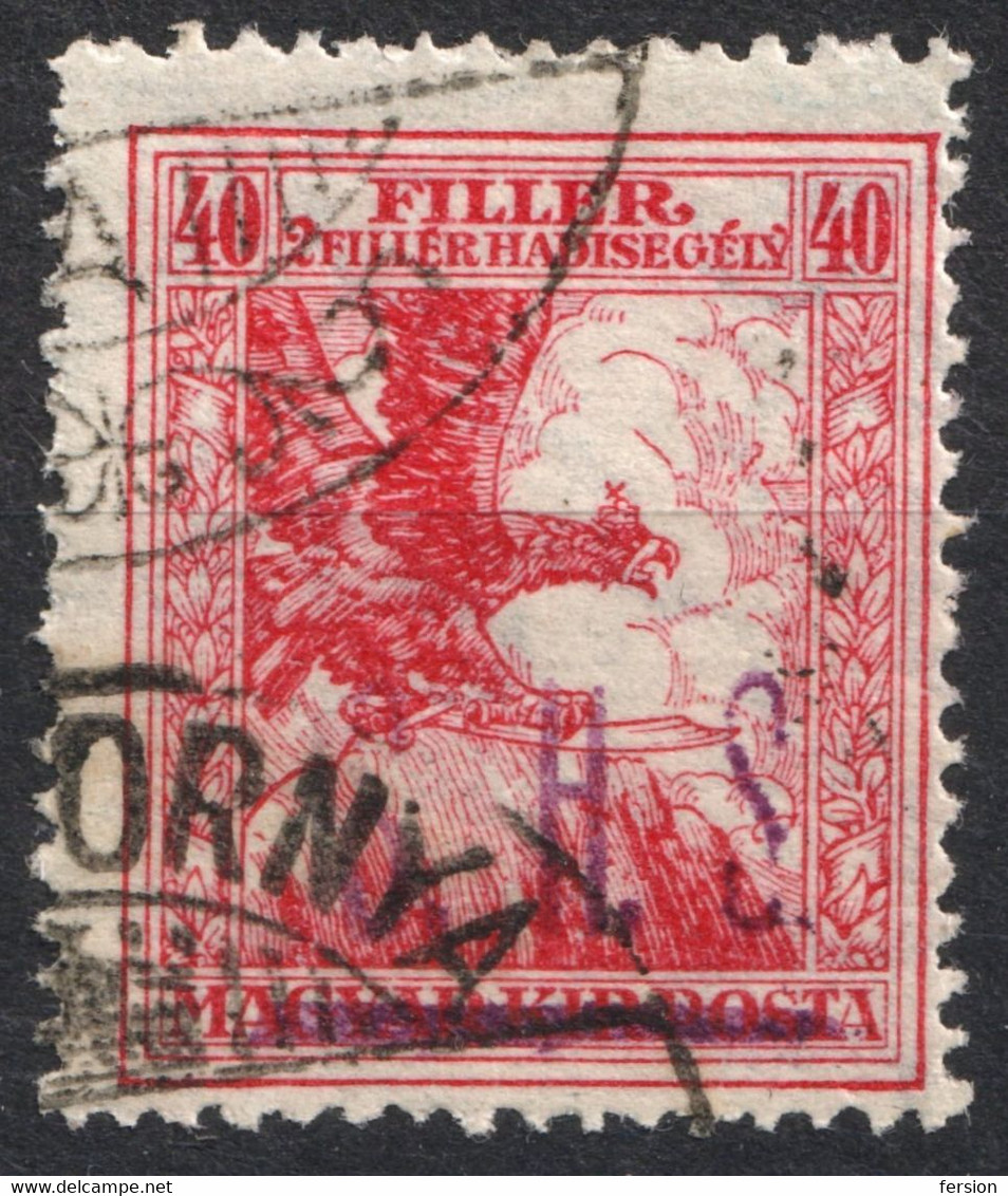 Croatia Hungary Occupation / SHS Medimurje Medjimurje OVERPRINT Postmark CAKOVEC Csáktornya / War Aid Sword Eagle Turul - Autres & Non Classés