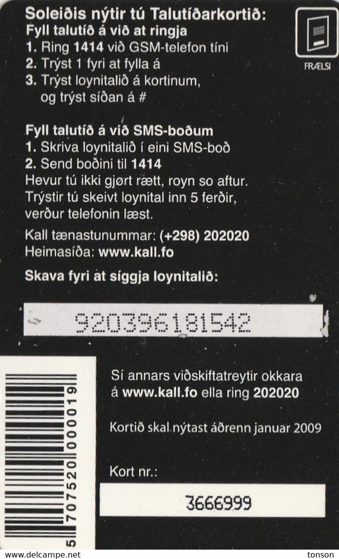 Faroe Islands, FO-TEL-REF-0011, 50Kr, The Dreams #4, 2 Scans,   Januar 2009 - Färöer I.