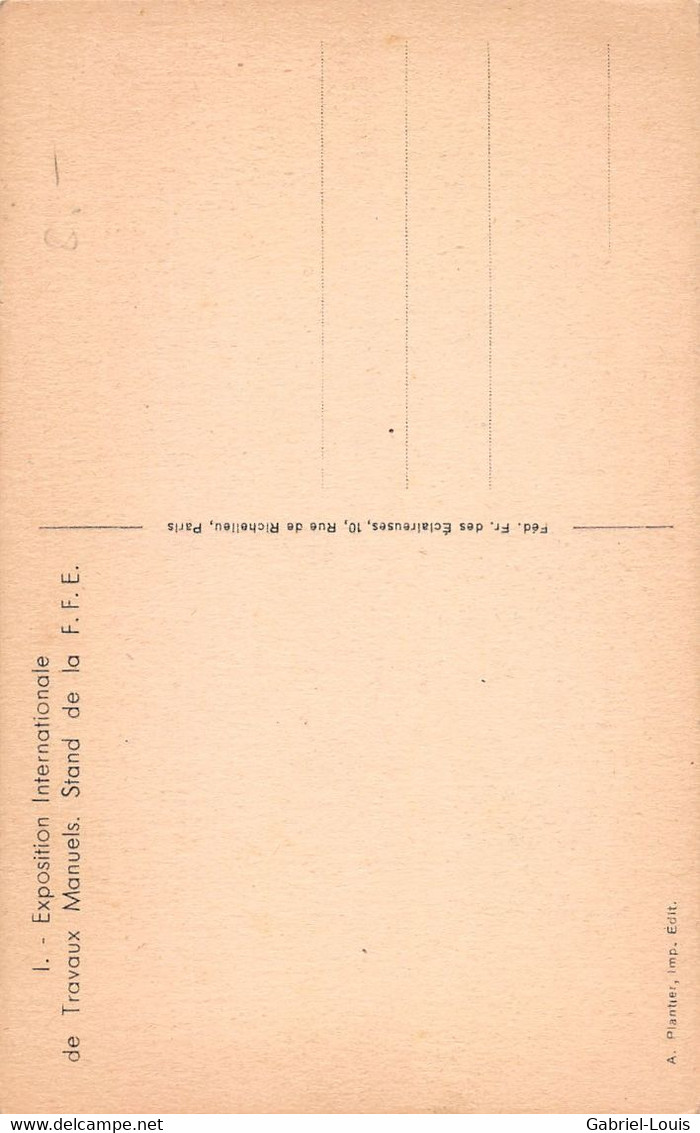 Exposition Internationale De Travaux Manuels Stand De La F.F.E - Eclaireuses - Scoutisme