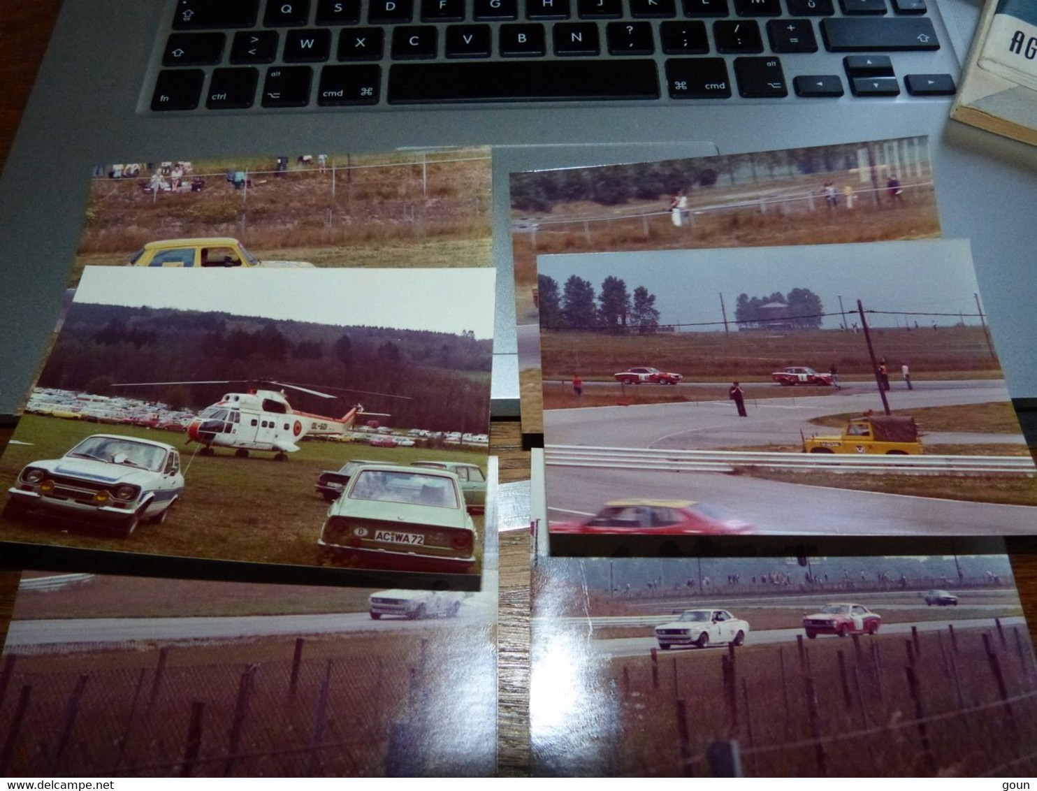 Lot De 8 Photos Originales Circuit De Nivelles 1975 Simca Rallye 2 Toyota Celica Fiat 128 Escort RS2000 - Automobiles