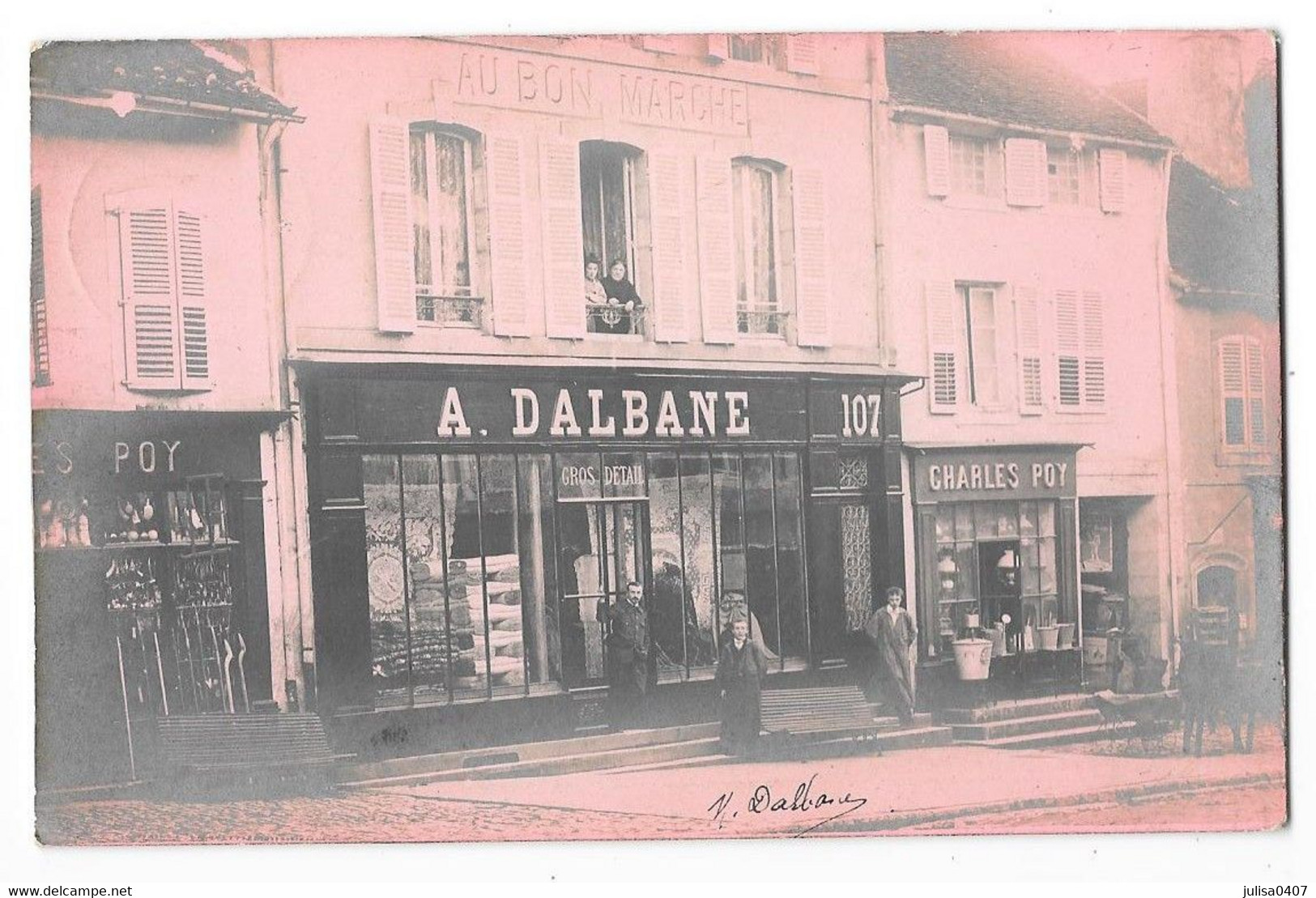 JUSSEY (70) Carte Photo Grande Rue Devantures De Commerces - Autres & Non Classés