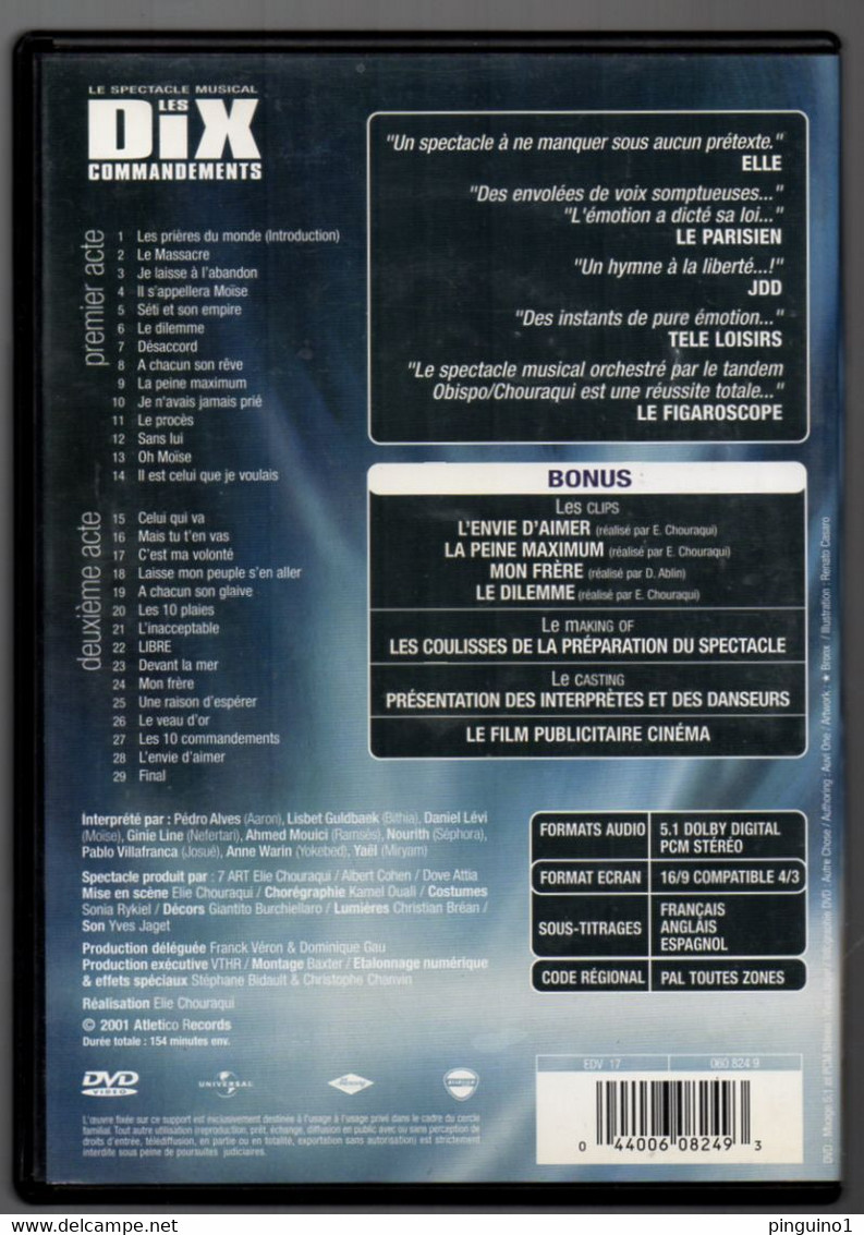 DVD Les Dix Commandemants - Musik-DVD's