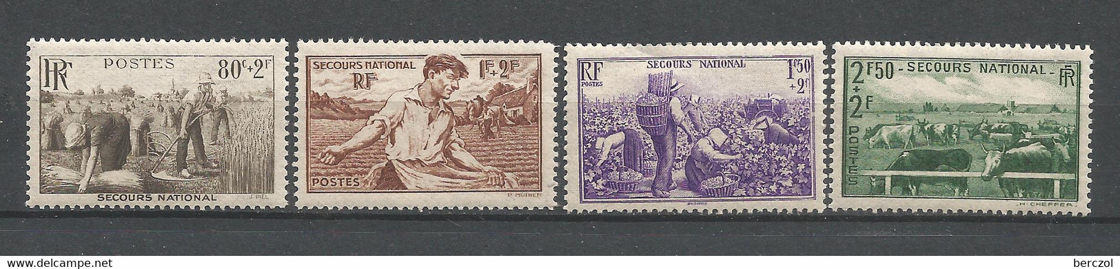 FRANCE ANNEE 1940 N°466 à 469 NEUFS** MNH TB COTE 20,00 € REMISE-90% - Unused Stamps