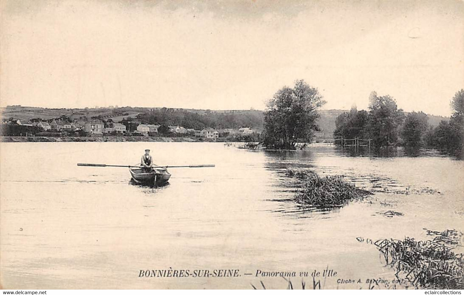 Bonnières Sur Seine         78          Panorama Vu De L'Ile            (voir Scan) - Bonnieres Sur Seine