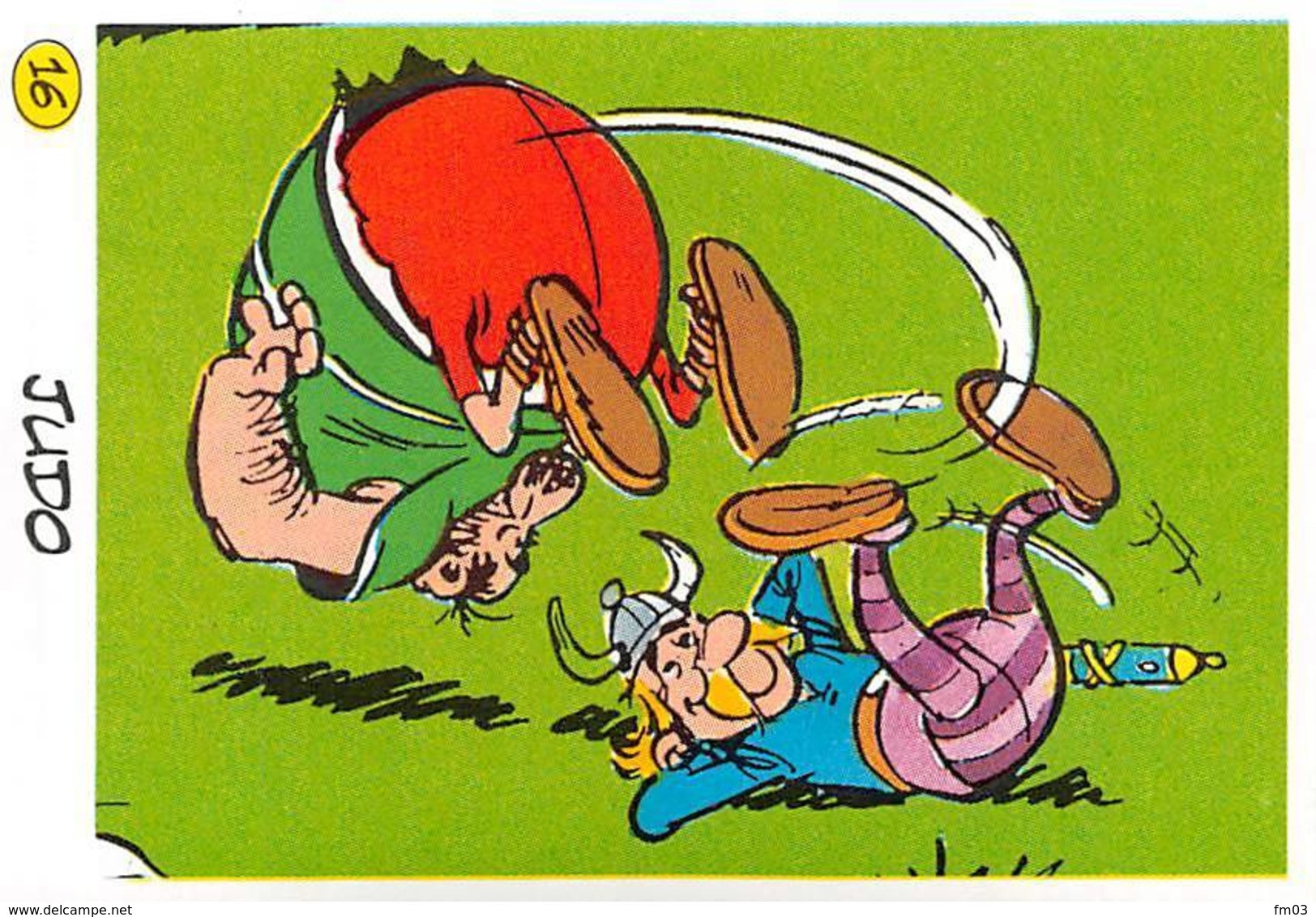 Judo Jeux Olymppiques JO 92 Image Adhésif Autocollant La Vache Qui Rit Fromagerie Bel Astérix . - Sonstige & Ohne Zuordnung