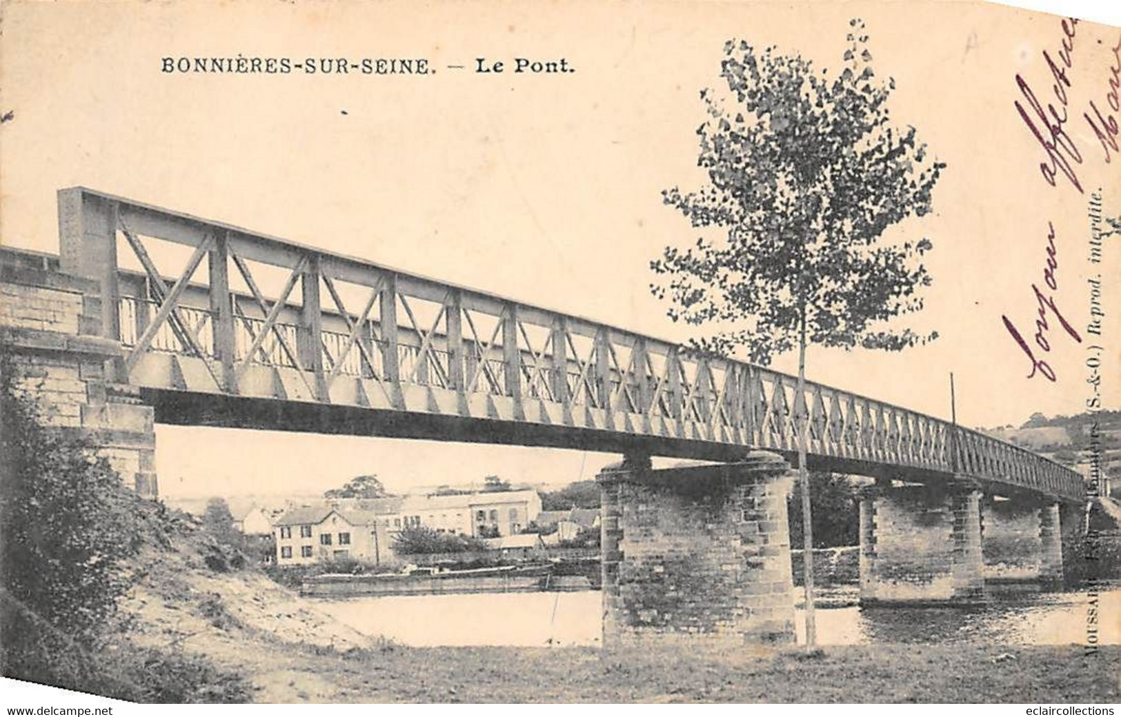 Bonnières Sur Seine         78           Bords De Seine Et Le Pont          (voir Scan) - Bonnieres Sur Seine