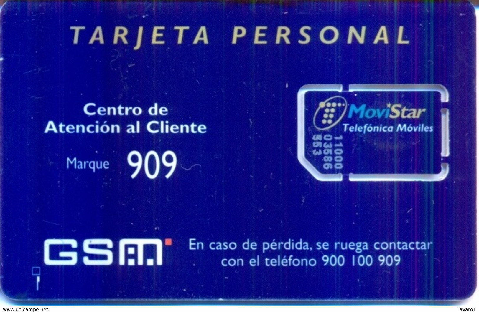 SPAIN GSM Card  : SPA23Z 33 PIC Europe (white Sea) Ctrl Is SILVER MINT - Airtel