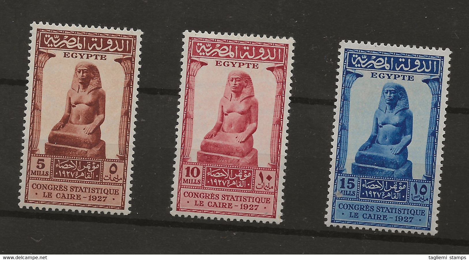 Egypt, 1927, SG 173 - 175, Mint Hinged - Neufs
