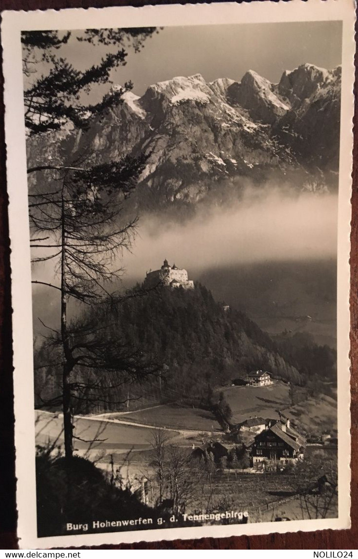 Cp, Burg Hohenwerfen G. D. Tennengebirge, écrite, édition (verlag) Bergwelt (Autriche) - Werfen