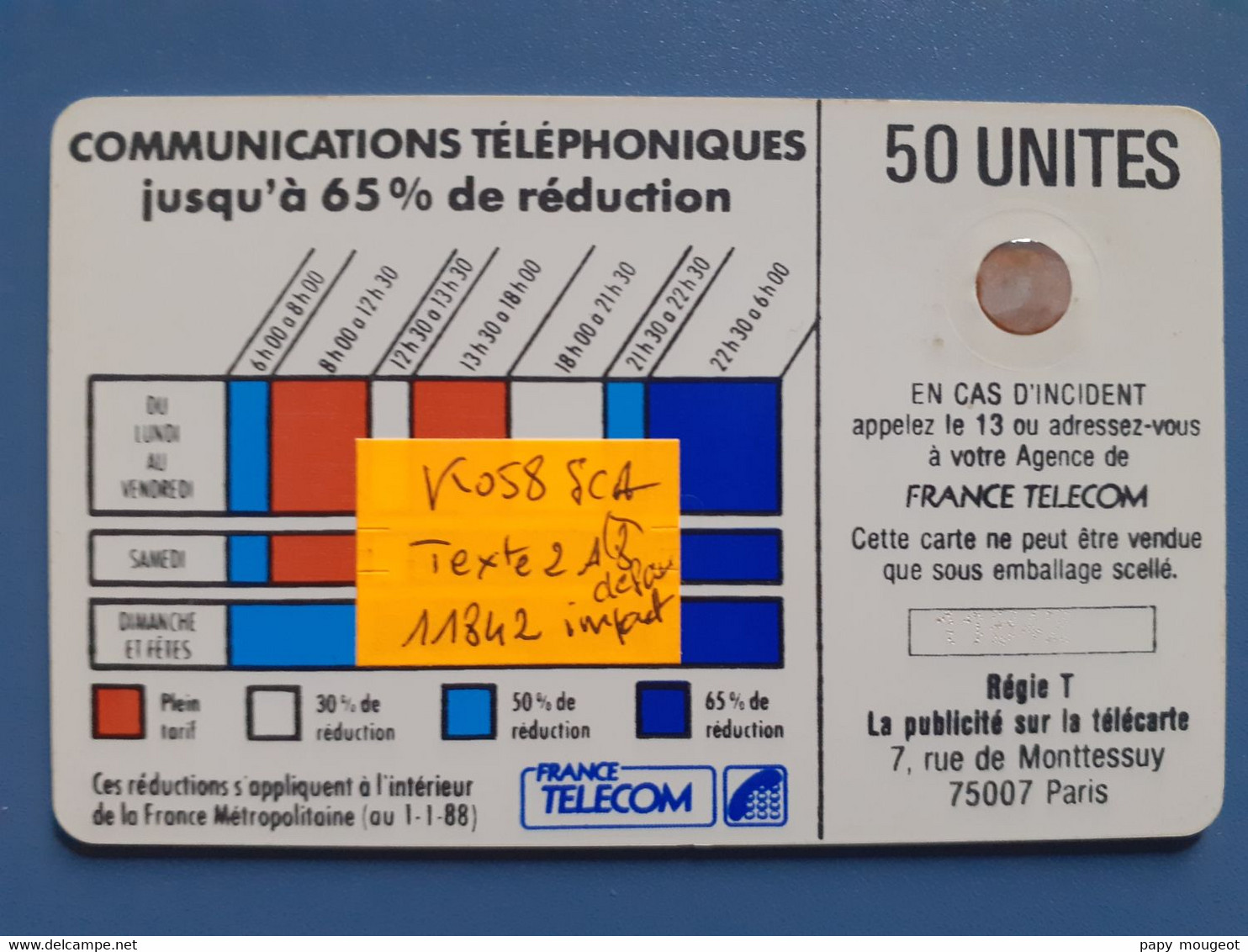 Ko58 50U SC4ob Texte 2A Cordon N°11842 Impact 8 Non Fermé - Telefonschnur (Cordon)