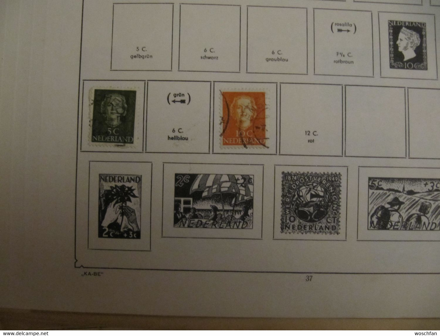 Netherlands: Ancient stamps collection from ancient albums, see pics!