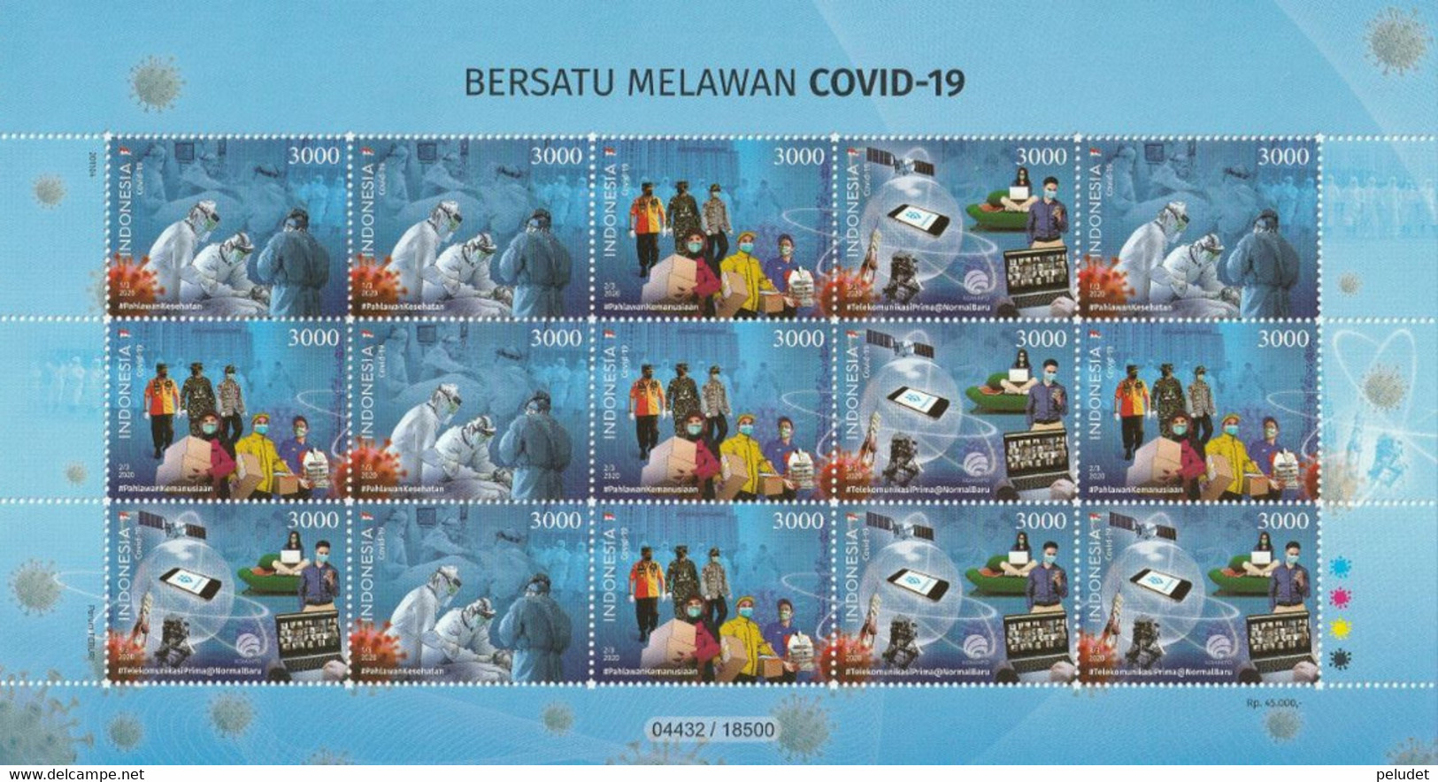 Indonesia, 2020, Bersatu Melawan Covid-19, Sheet ** - Indonesia