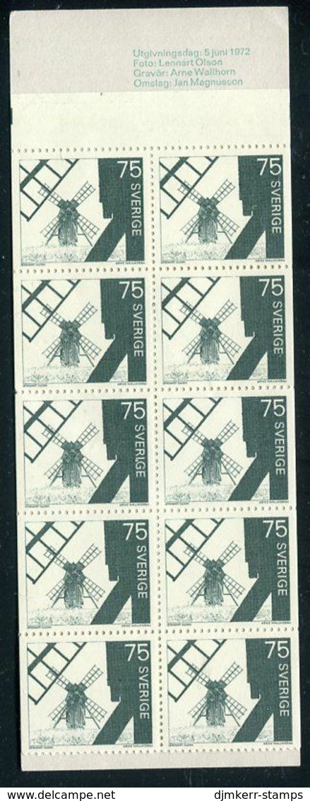 SWEDEN 1971 Windmill Booklet MNH / **.  Michel 711 MH - 1951-80