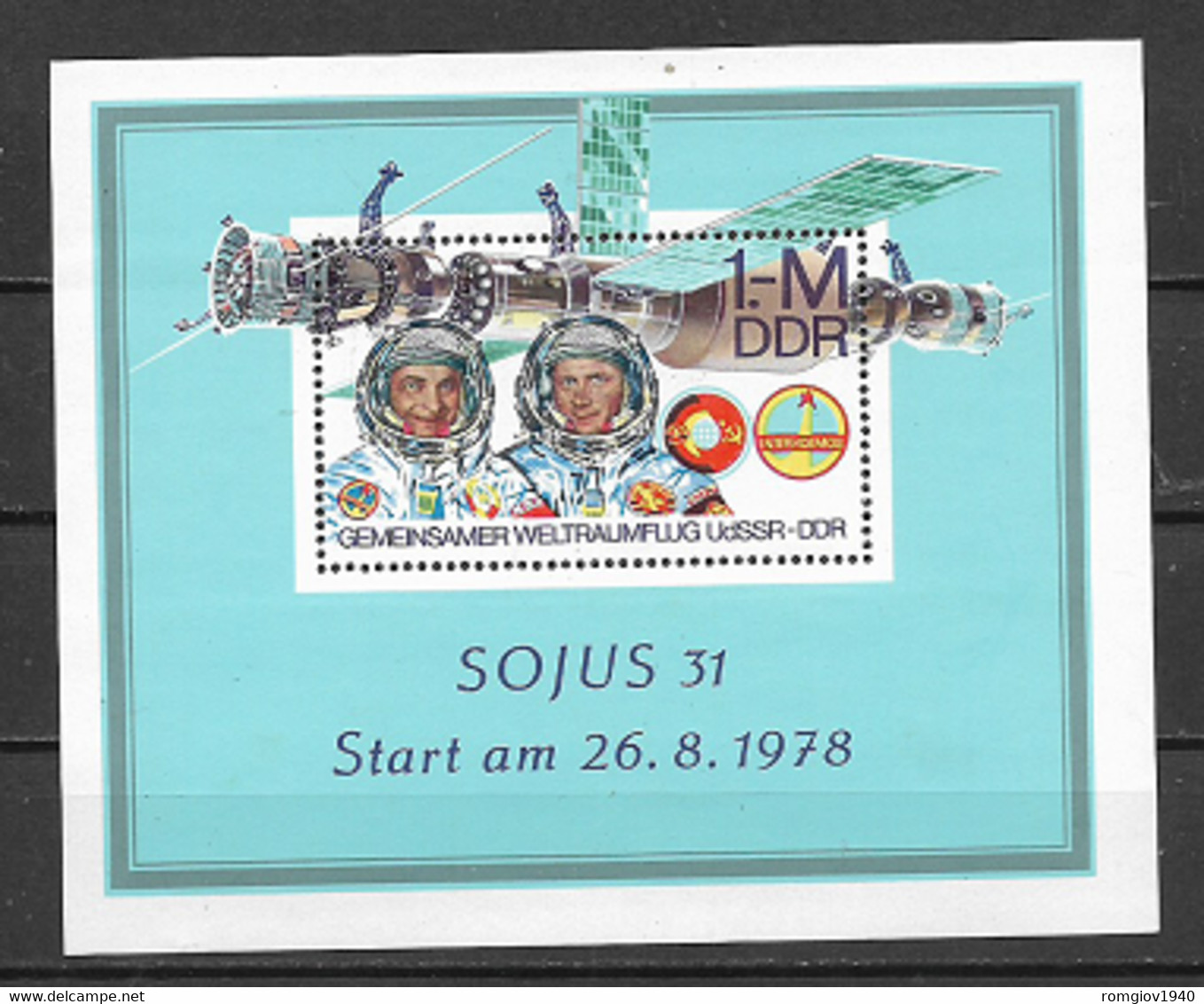 GERMANIA DEMOCRATICA DDR FOGLIETTI 1978 COOPERAZIONE SPAZIALE CON L'URSS UNIF. BF 53 MNH XF - 1. Tag - FDC (Ersttagblätter)