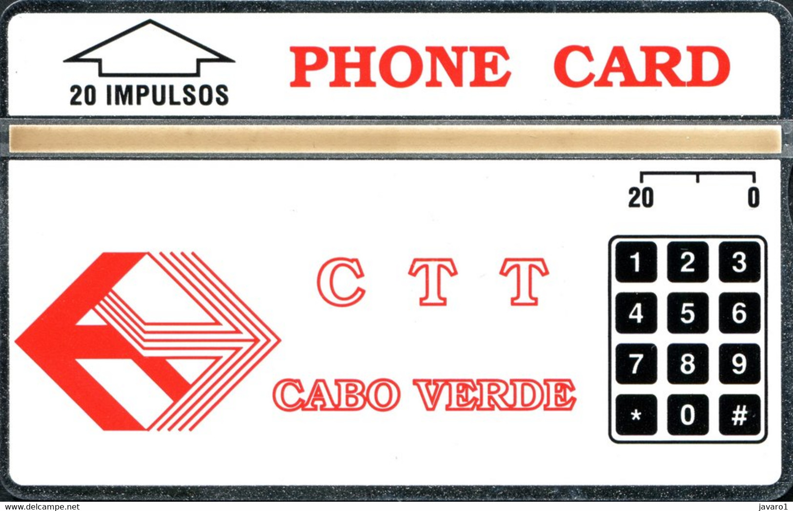 CABOVERDE : CBV01B 20 Impulsos Red MINT - Kaapverdische Eilanden