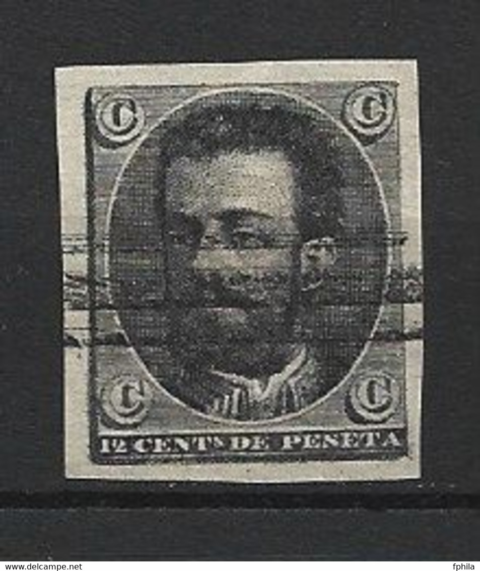 1873 SPAIN 12 C. DE PESETA KING AMADEO I ESSAY PRINTING USED - Proeven & Herdrukken