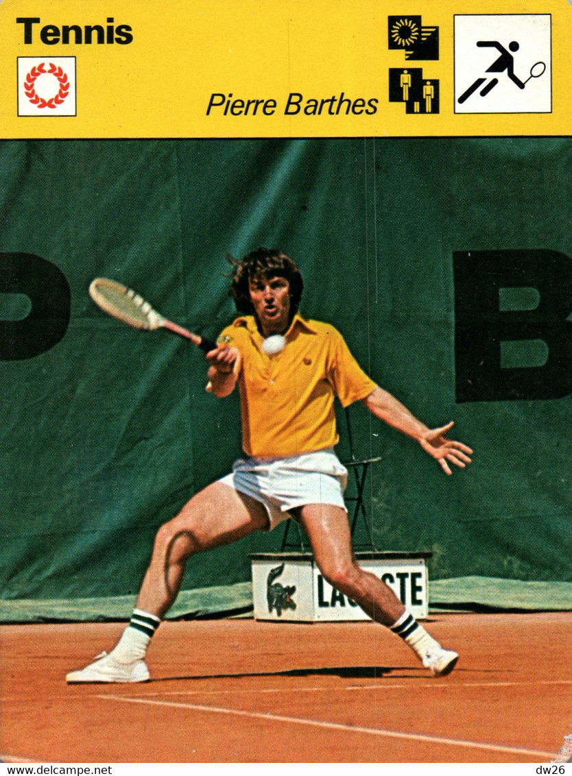 TENNIS PIERRE BARTHES CARTE EDITIONS RENCONTRE 1978 