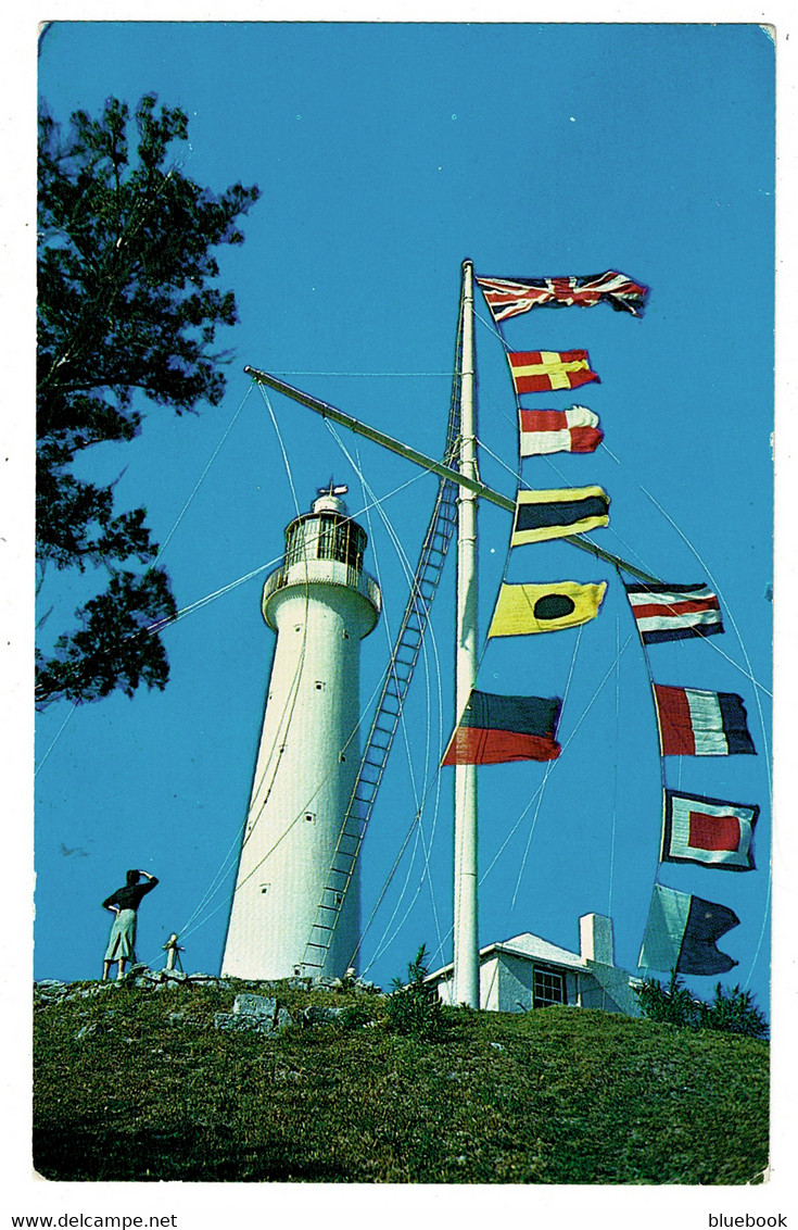Ref 1433 - Bermuda Postcard - Gibbs Hill Lighthouse & Radio Mast - Lighthouses