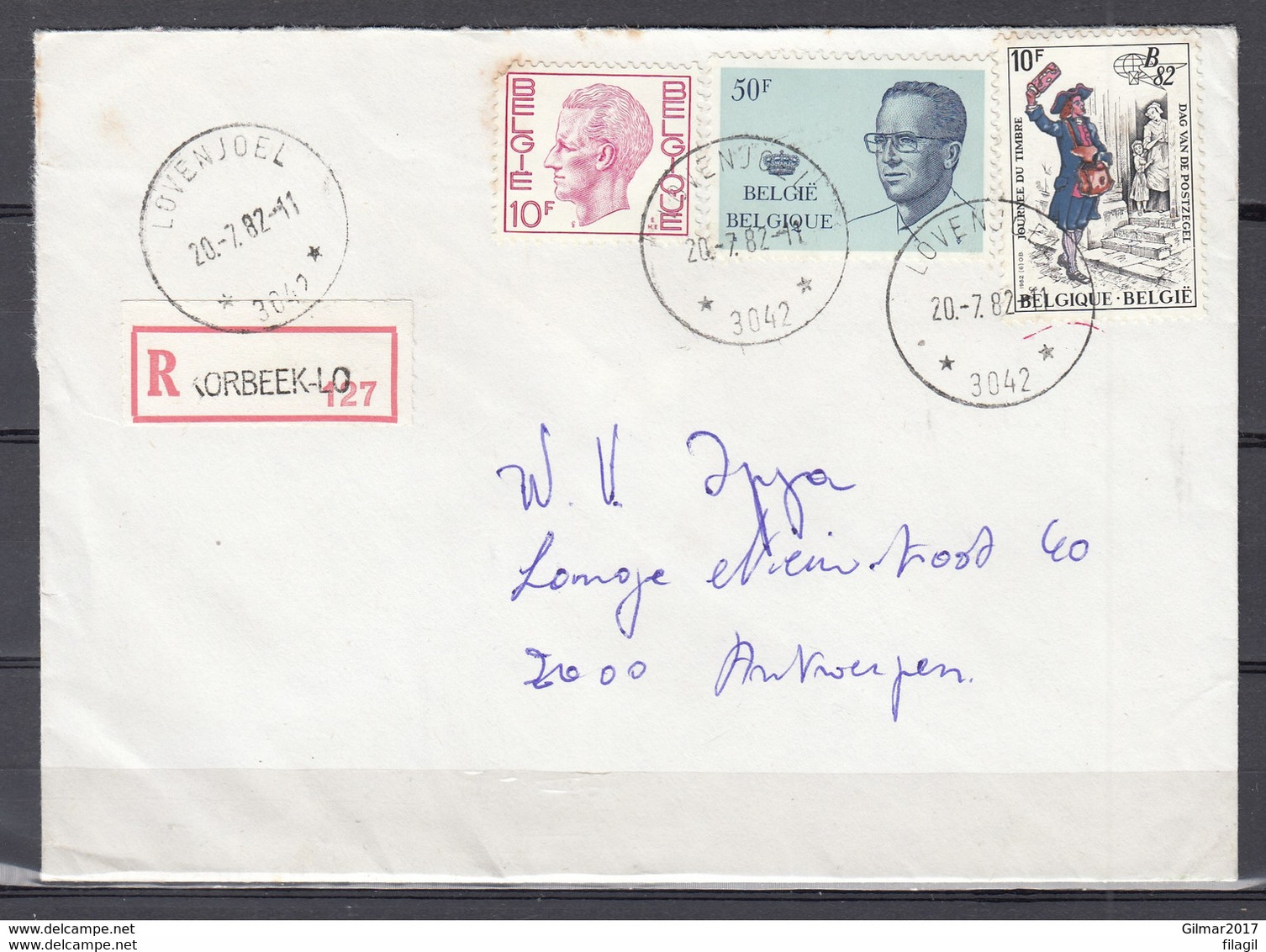 Aangetekende Brief Van Lovenjoel (sterstempel) Naar Antwerpen - 1970-1980 Elström
