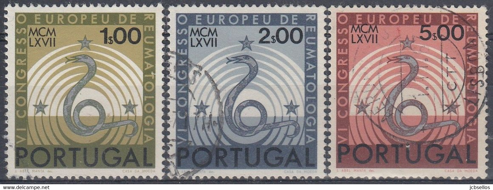 PORTUGAL 1967 Nº 1021/23 USADO - Oblitérés
