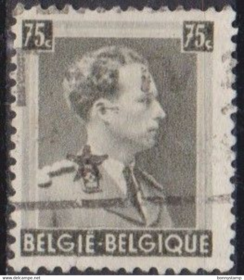 Belgio, 1938/41 - 75c King Leopold III - Nr.310 Usato° - 1934-1935 Leopold III