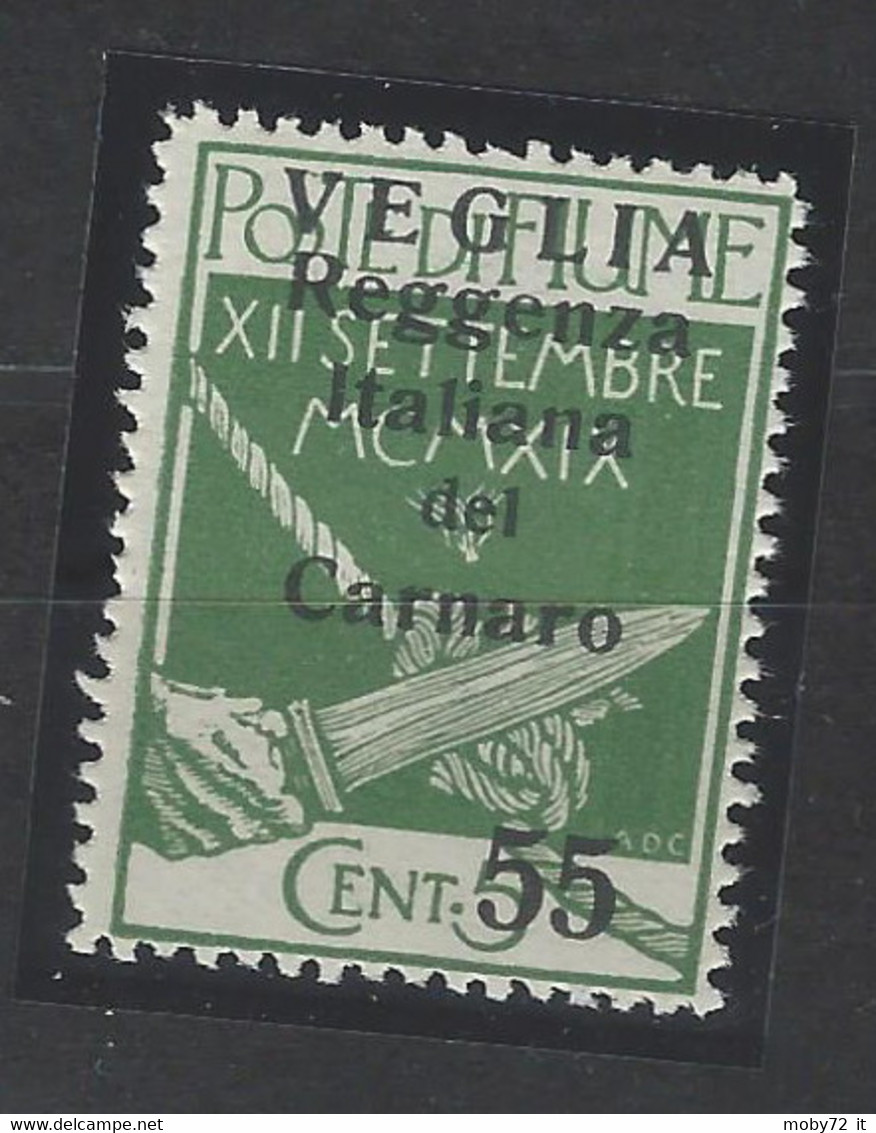 Italia - Veglia - 1920 - Nuovo/new MNH - Overprint - Sass N. 11 - Arbe & Veglia