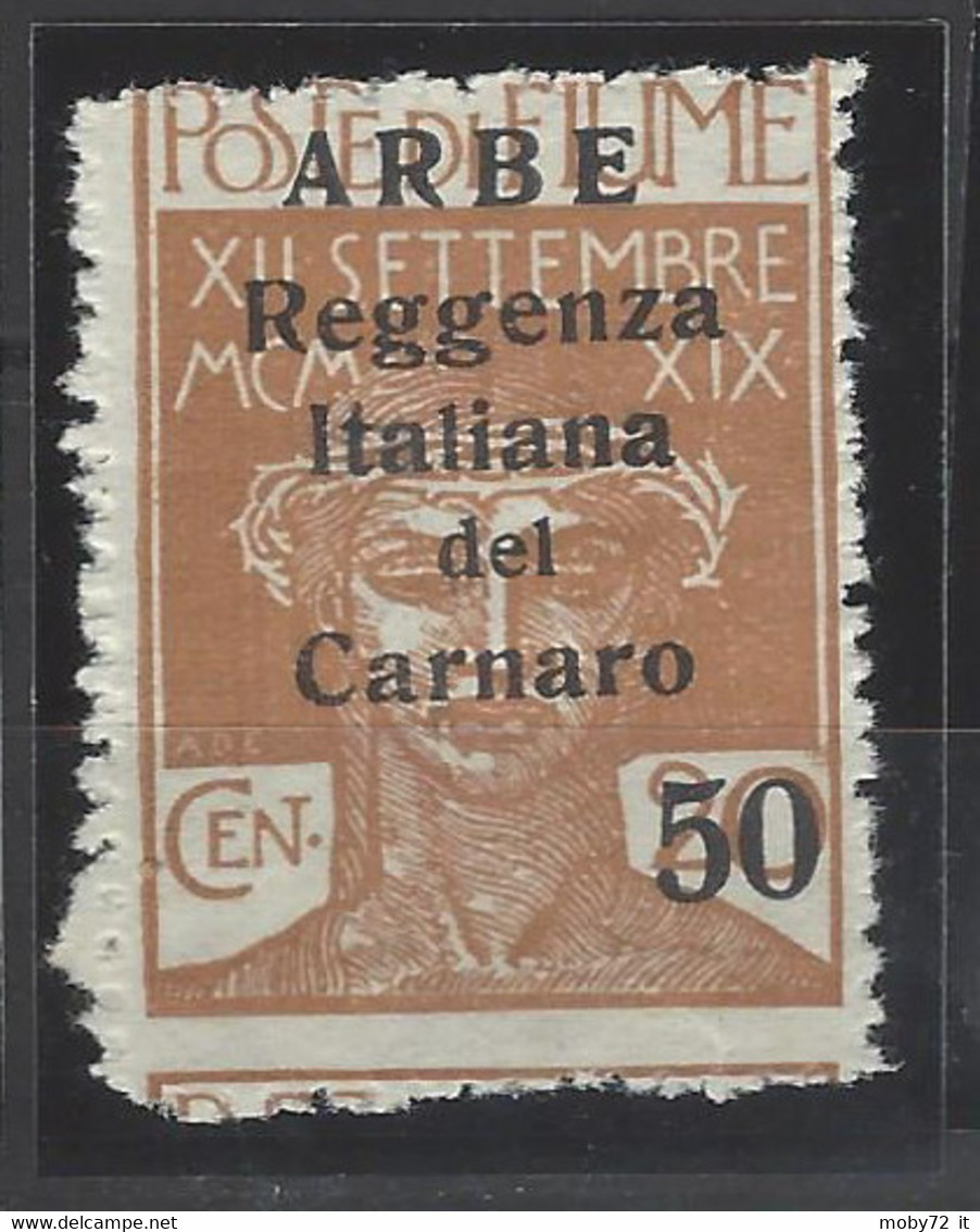 Italia - Arbe - 1920 - Nuovo/new MNH - Overprint - Sass N. 9 - Arbe & Veglia