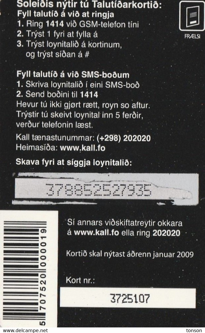 Faroe Islands, FO-TEL-REF-0010, 50Kr, The Dreams #3, 2 Scans,   Januar 2009 - Faeroër