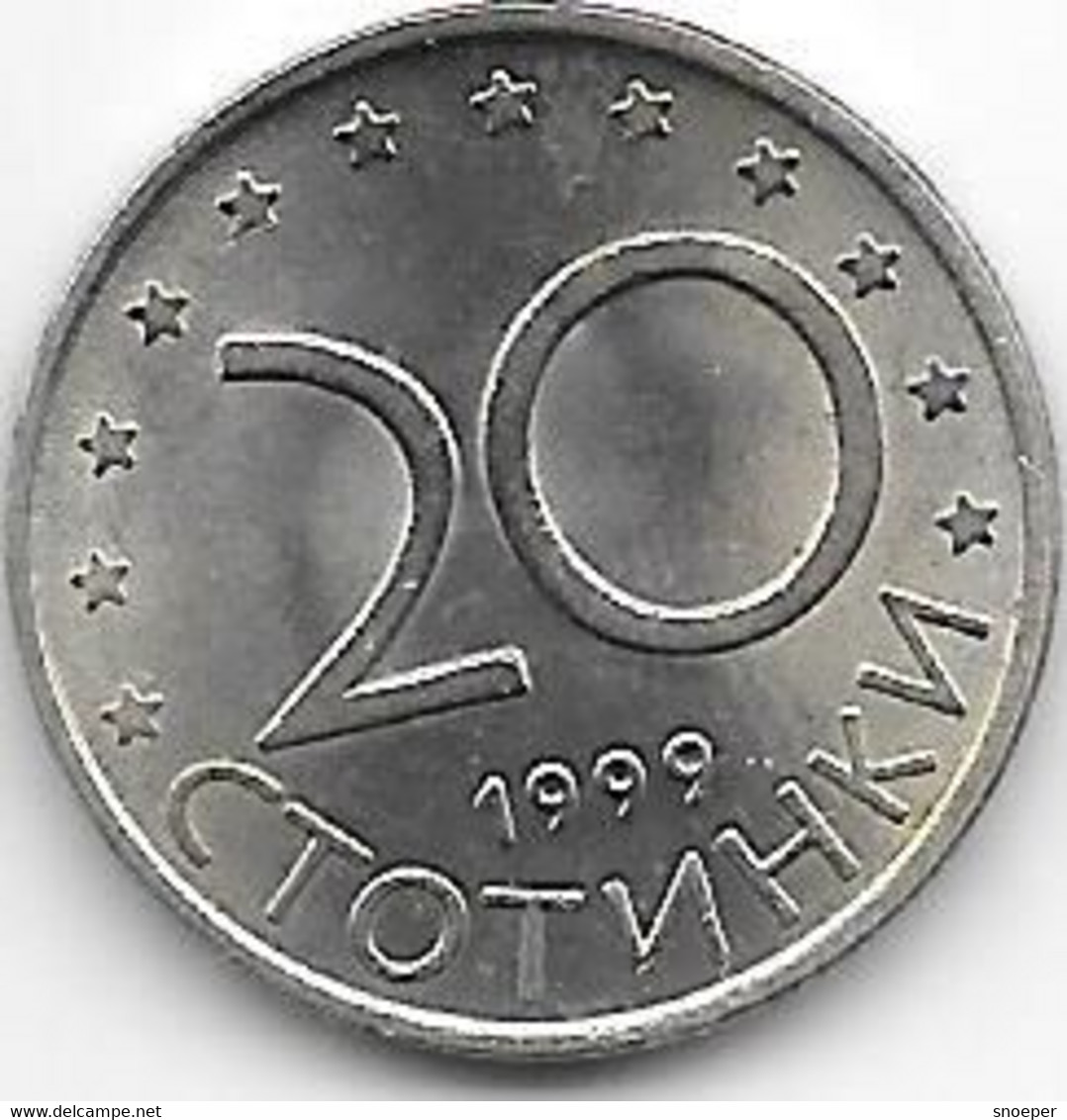*Bulgaria 20 Stotinki  1999  Km 241  Unc - Bulgarie