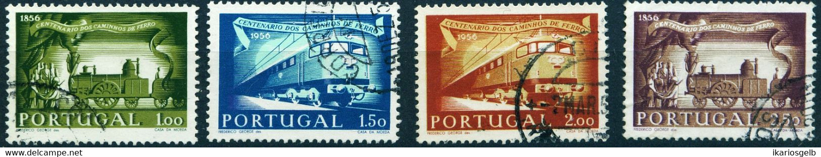 PORTUGAL 1956 Michel-# 850-53 " Eisenbahn -Satz Kpl"  Michel 6 € - Andere & Zonder Classificatie