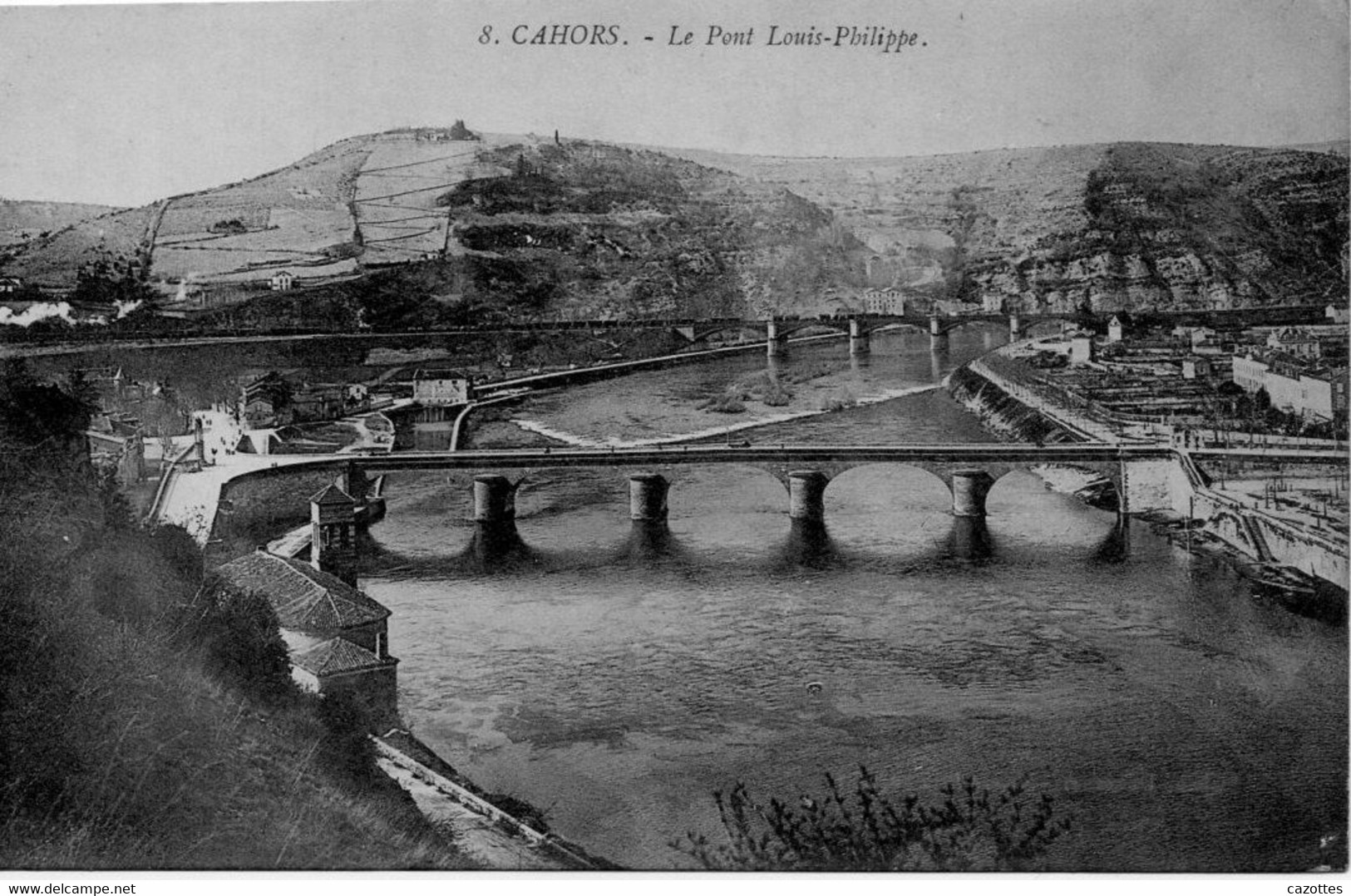 CAHORS 46 LOT : LE PONT LOUIS - PHILIPPE. CLICHE DUBERNET - VICTOR PRIOLAU - Ed. N° 8 - Other & Unclassified