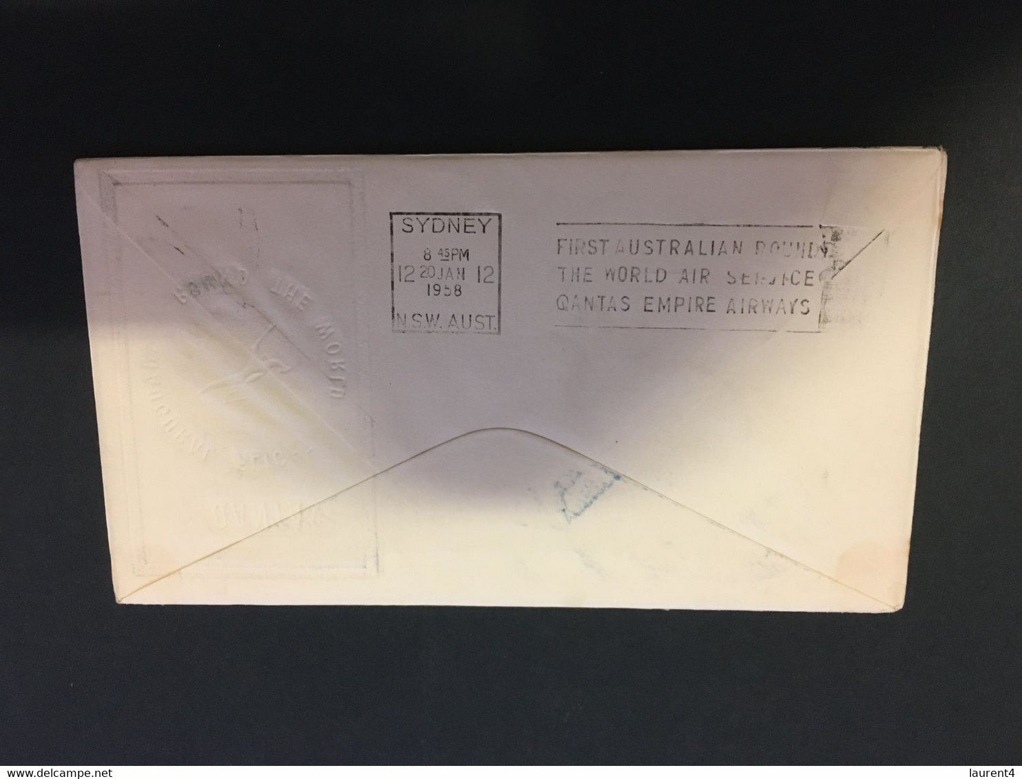 (CC 19) Australia FDC Cover - First Flight Round The World - 1958 - QANTAS - Erst- U. Sonderflugbriefe