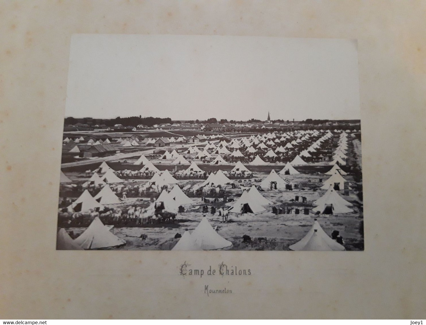 Photo Du Camp De Châlons,Mourmelon Albuminée Du 19ème Siècle Format 15/21 - Places