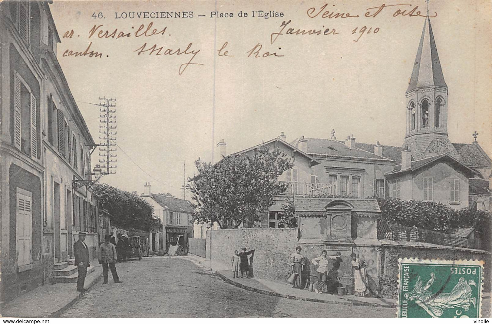 21-185 : LOUVECIENNES. PLACE DE L'EGLISE. - Louveciennes