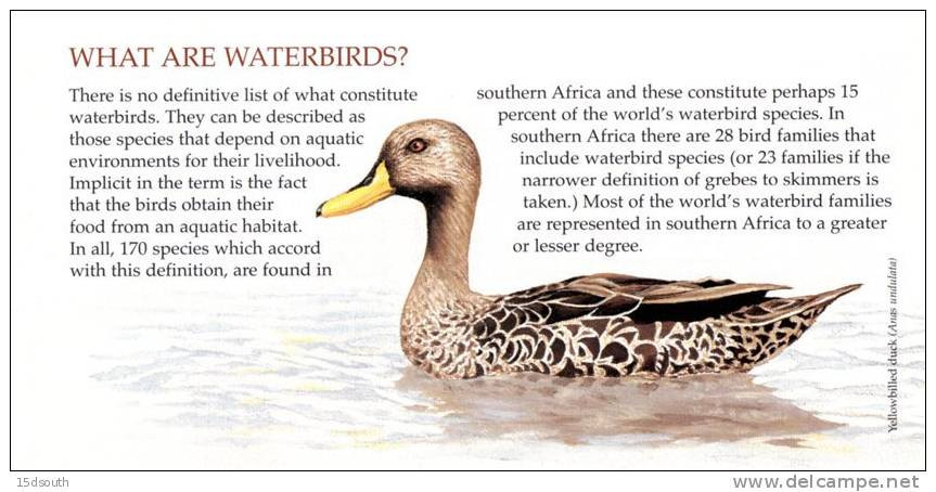South Africa - 1997 Waterbirds Souvenir Booklet - Carnets