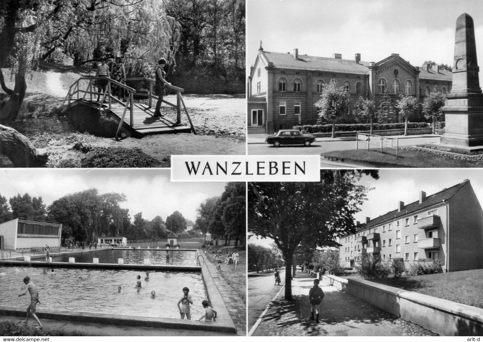 DC3734 - Ak Wanzleben Schwimmbad Bahnhofstraße U.a. - Wanzleben