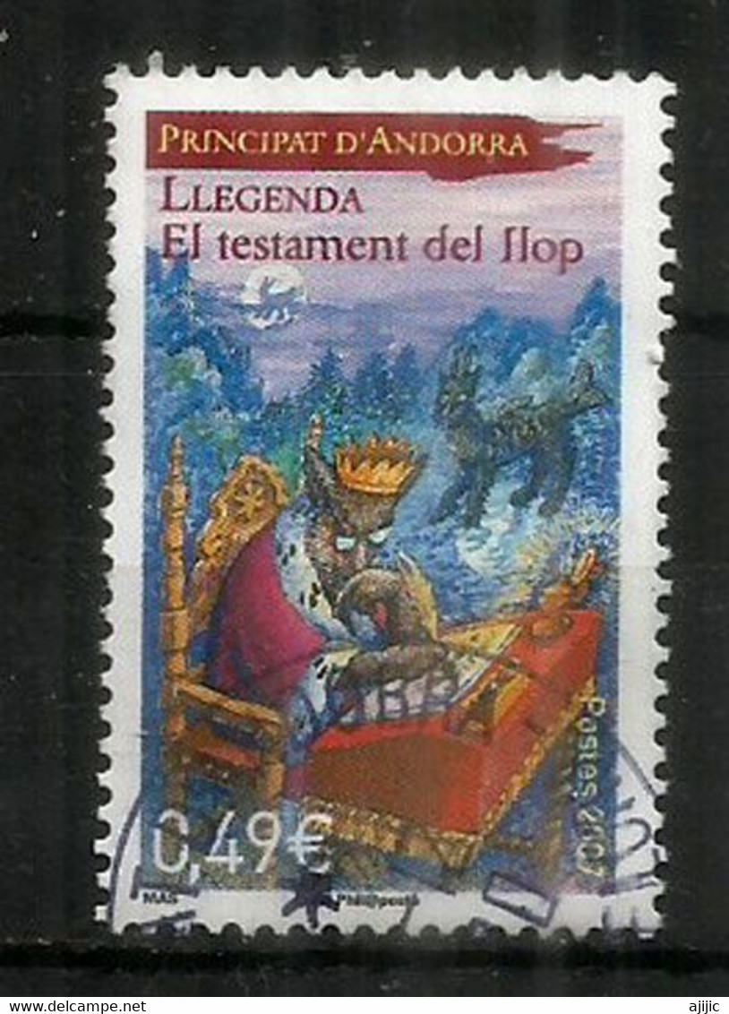 Le Testament Du Loup (légende Andorrane)   Timbre Oblitéré, 1 ère Qualité - Used Stamps