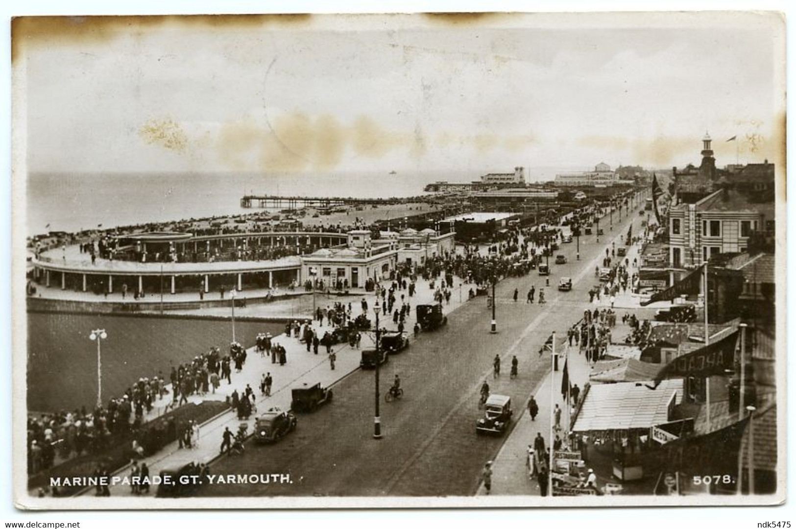 GREAT YARMOUTH : MARINE PARADE / 2D POSTAGE DUE / ADDRESS - CAMBRIDGE, DE FREVILLE AVENUE, HUMBERSTONE ROAD - Great Yarmouth