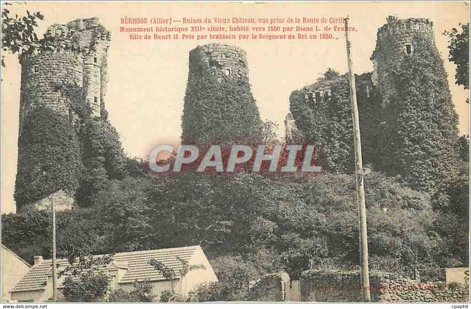 CPA Herisson Allier Ruines Du Vieux Chateau - Other & Unclassified