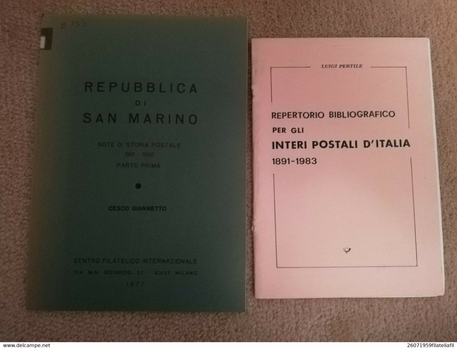 REPUBBLICA DI SAN MARINO NOTE DI STORIA POSTALE 1901-1950 PARTE PRIMA E....... - Andere & Zonder Classificatie