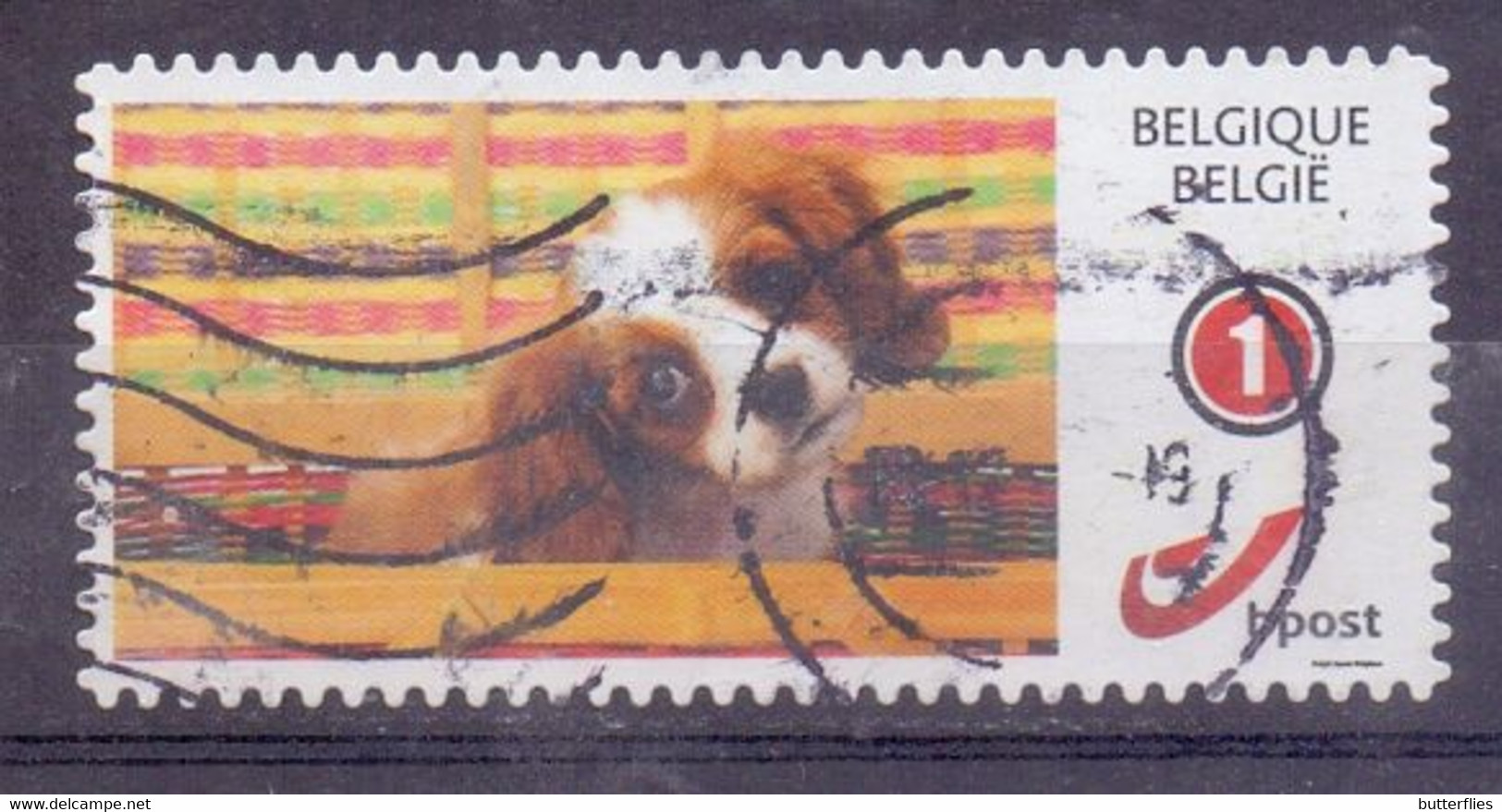 België - Duostamps  - Honden - Zonder Papierresten - Used