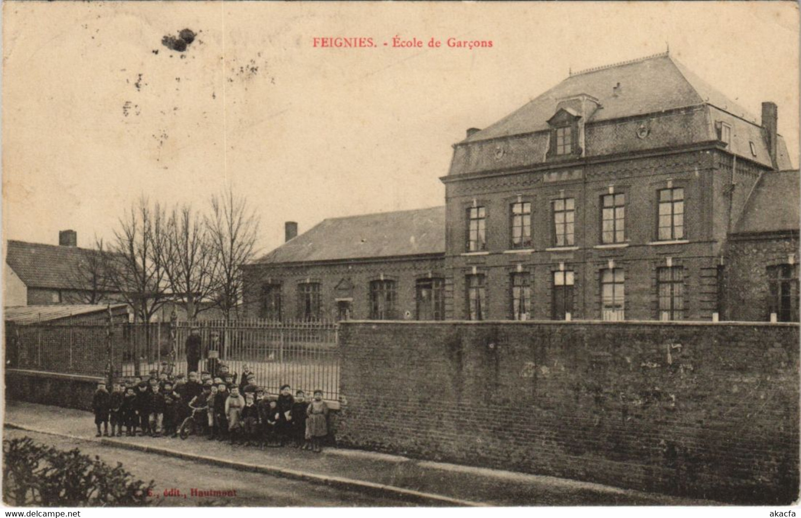 CPA FEIGNIES - École De Garcons (136675) - Feignies