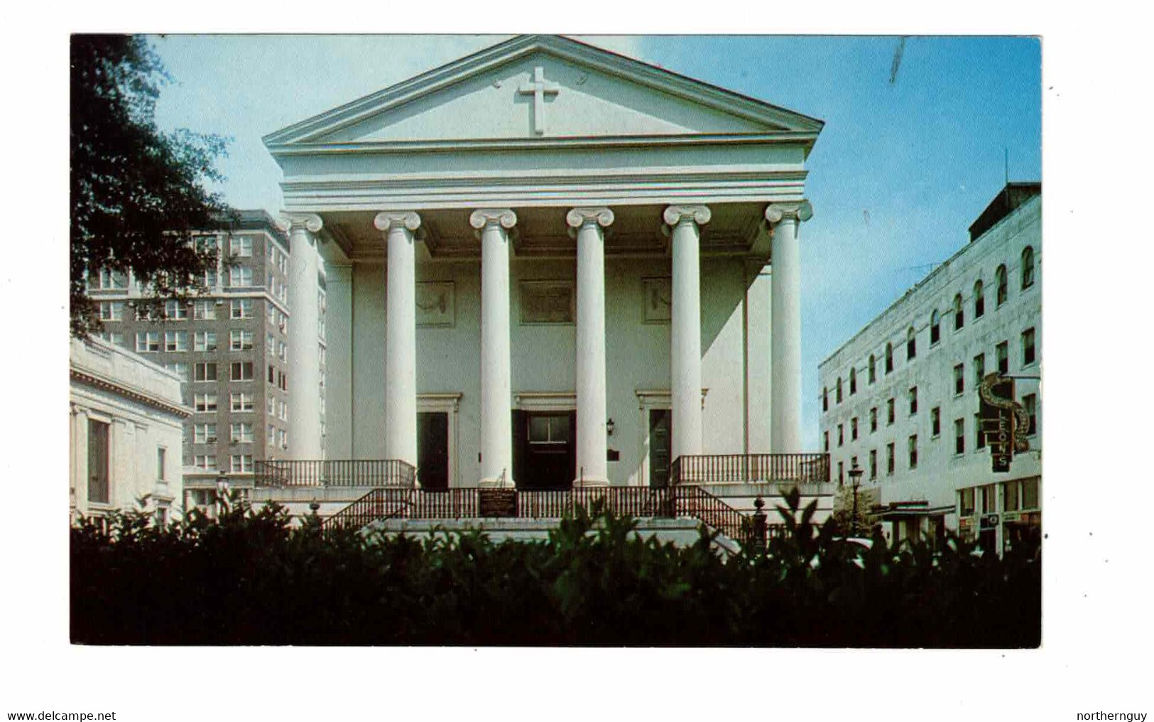 SAVANNAH, Georgia, USA, Protestant Christ Church, Old Chrome Postcard - Savannah