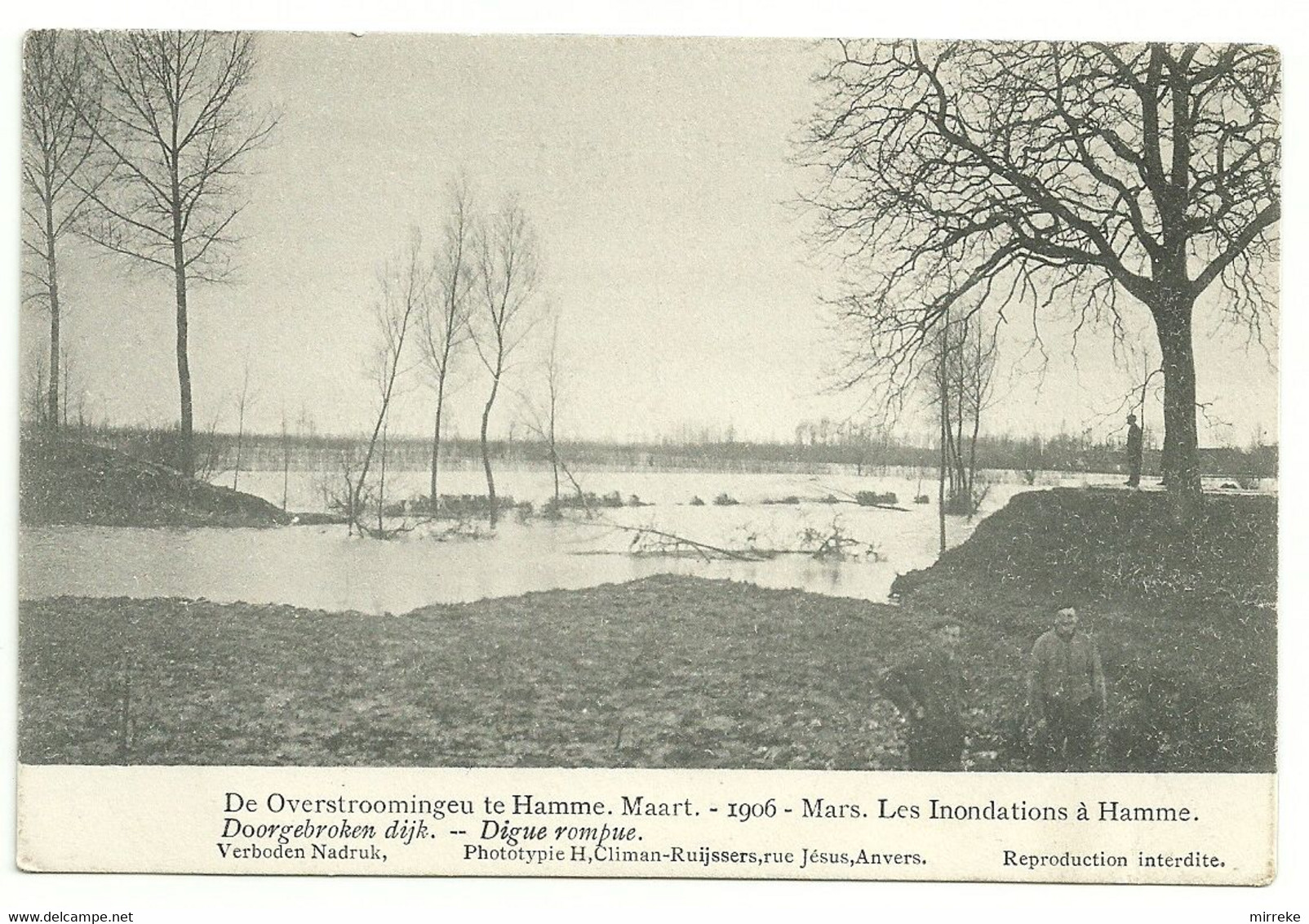 § - HAMME  -  De Overstroomingen Te Hamme Maart 1906  -  Doorgebroken Dijk - Hamme