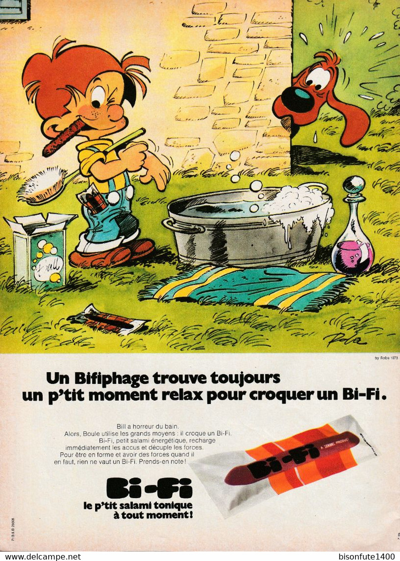 Une Publicité Bi-Fi Avec Boule Et Bill Année 1973 ( Voir Photo ). - Boule Et Bill