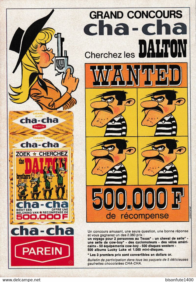 Lot De 4 Publicités Avec Les Personnages De Lucky Luke Et Les Dalton De 1971 - 1974 Et 1976 ( Voir Photos ). - Boule Et Bill