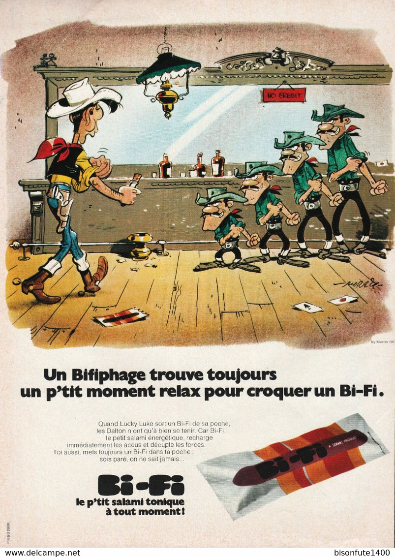 Lot De 4 Publicités Avec Les Personnages De Lucky Luke Et Les Dalton De 1971 - 1974 Et 1976 ( Voir Photos ). - Boule Et Bill